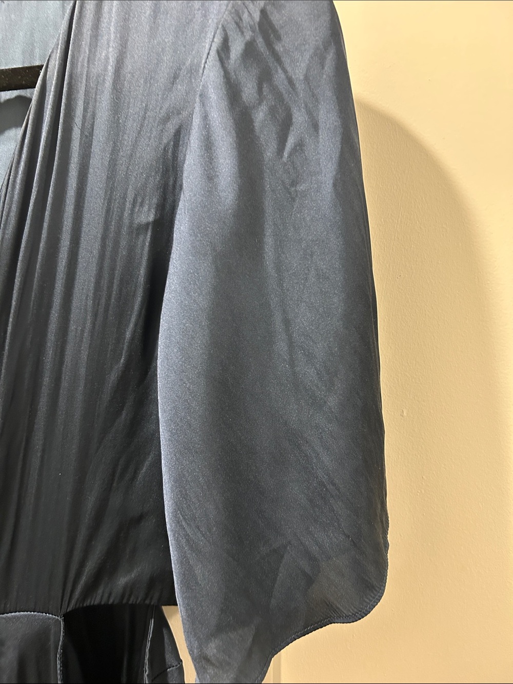 Maje Navy Blue Maxi Dress with Waist Tie - Picture 5 of 9